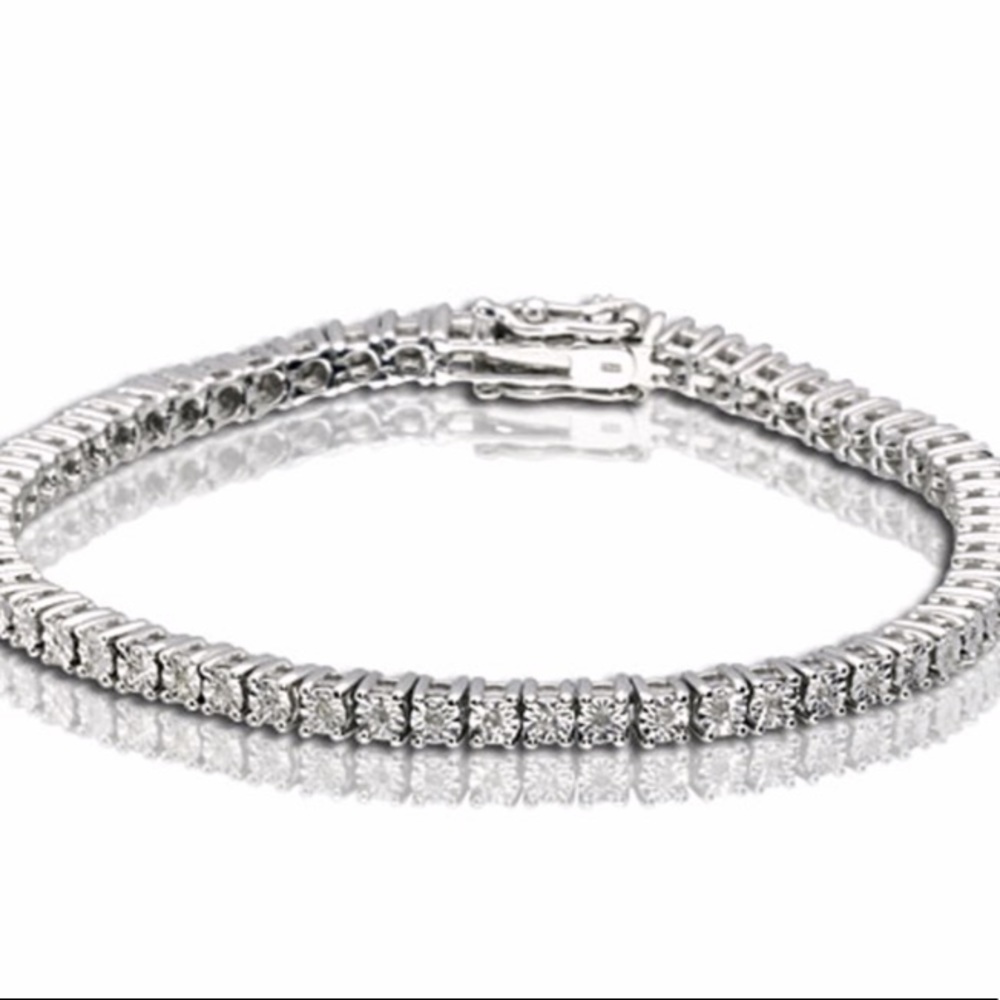 Sterling Silver Tennis Bracelet - Picture 7 of 7